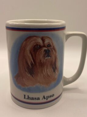 Lhasa Apso Dog Ceramic Coffee Mug Portrait